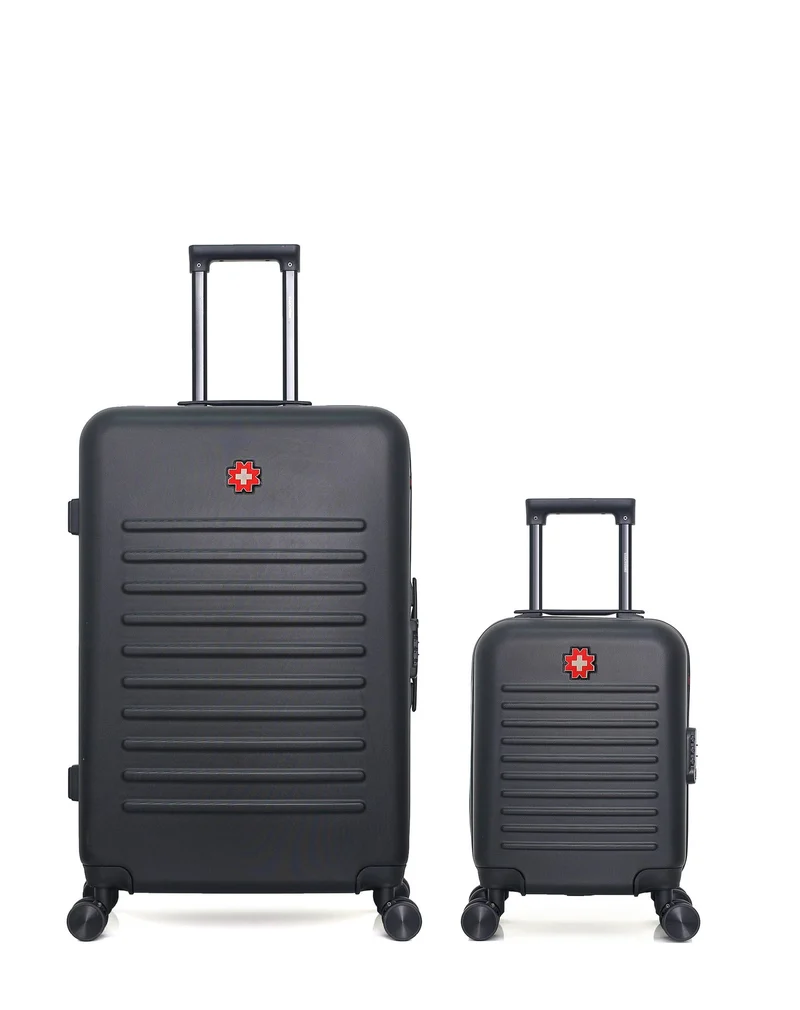 SWISS KOPPER – 2er-Pack – Großer Koffer und Handgepäck XXS WIL