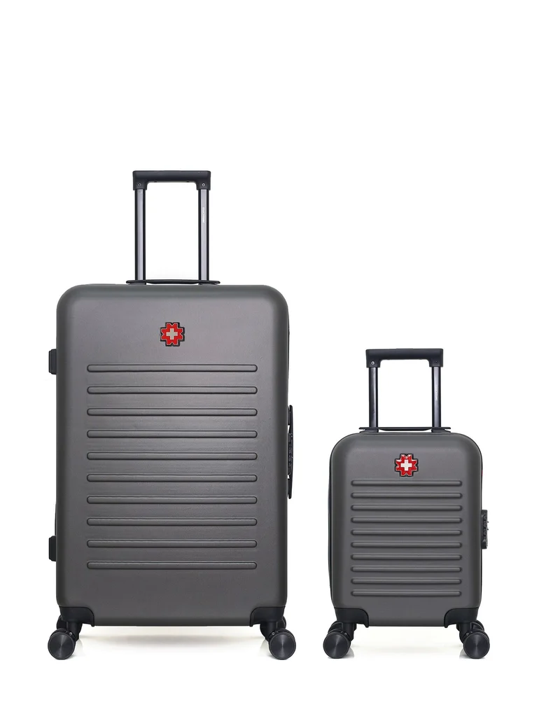 SWISS KOPPER – 2er-Pack – Großer Koffer und Handgepäck XXS WIL