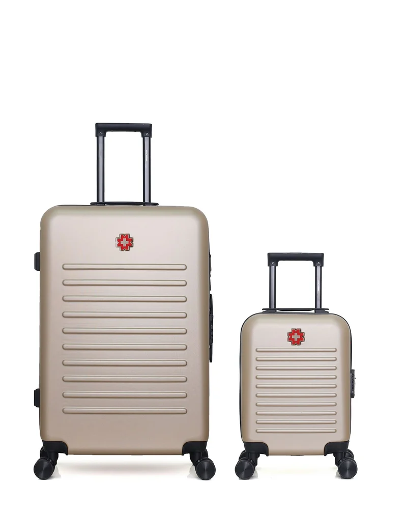 SWISS KOPPER – 2er-Pack – Großer Koffer und Handgepäck XXS WIL