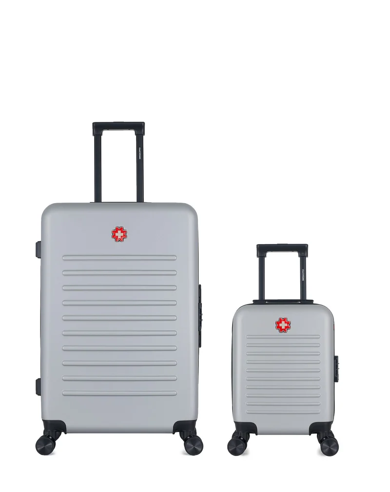SWISS KOPPER – 2er-Pack – Großer Koffer und Handgepäck XXS WIL