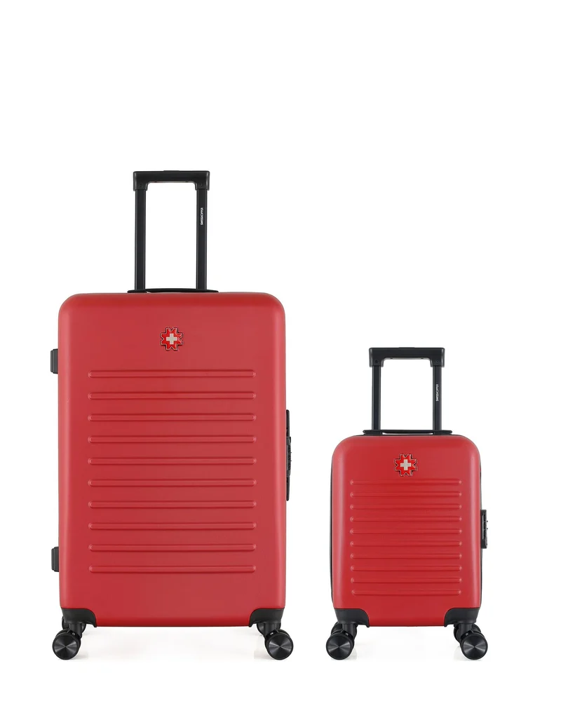 SWISS KOPPER – 2er-Pack – Großer Koffer und Handgepäck XXS WIL