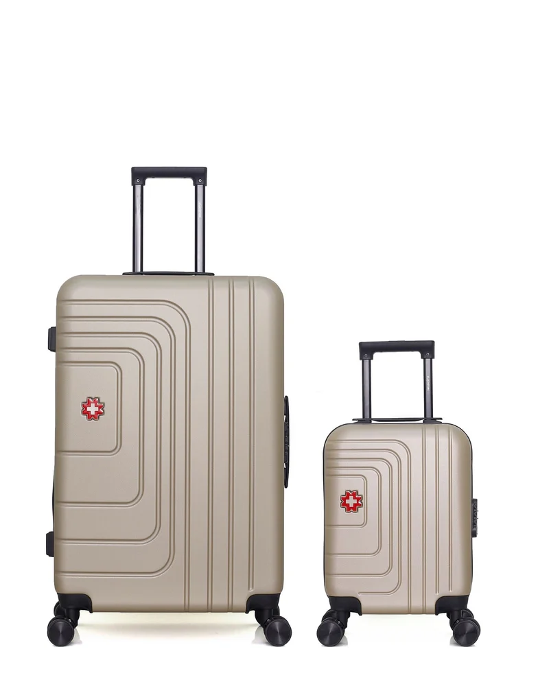 SWISS KOPPER – 2er-Pack – Großer Koffer und Handgepäck XXS RUTI