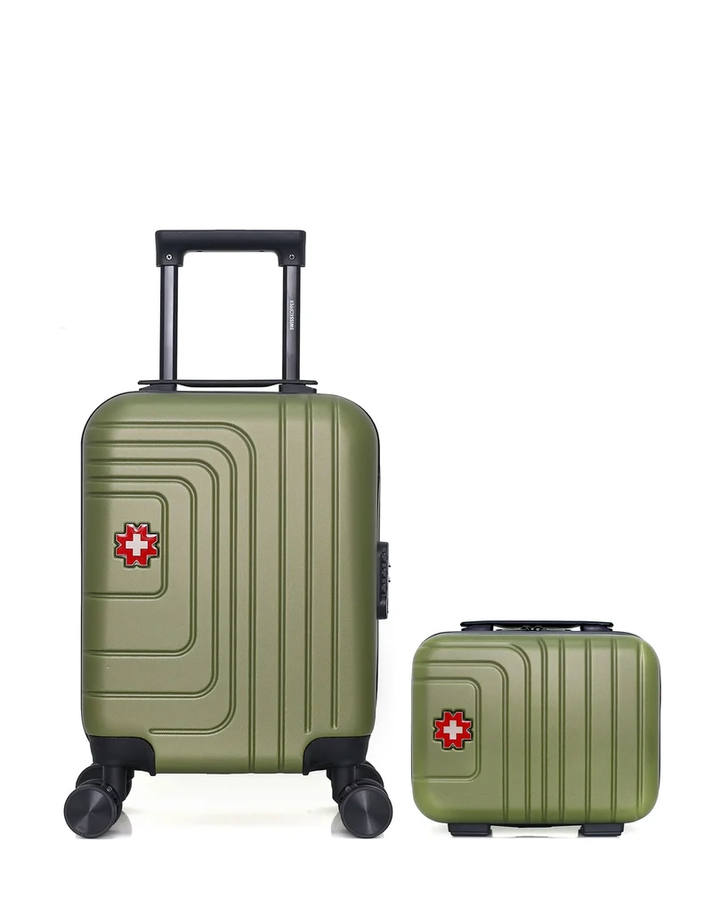 SWISS KOPPER – 2er-Pack – Handgepäck XXS und Kosmetikkoffer RUTI