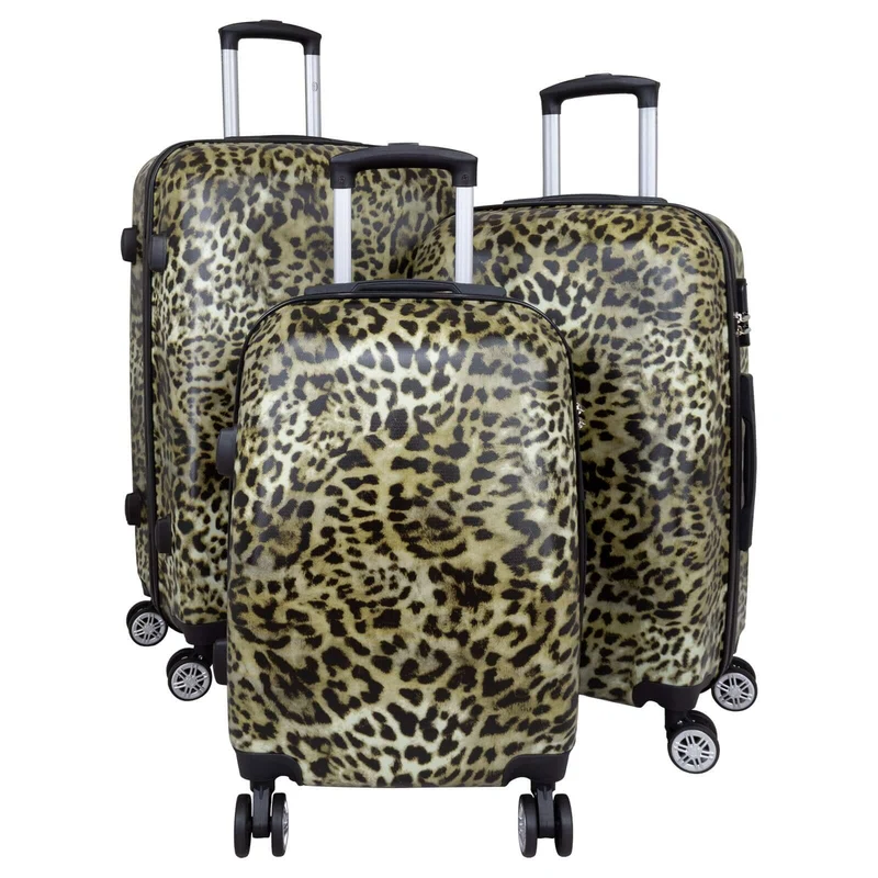 Motivkoffer Design Leopardenfell – Reisekoffer mit Motiv – Hartschale ABS – S M L – leicht & robust