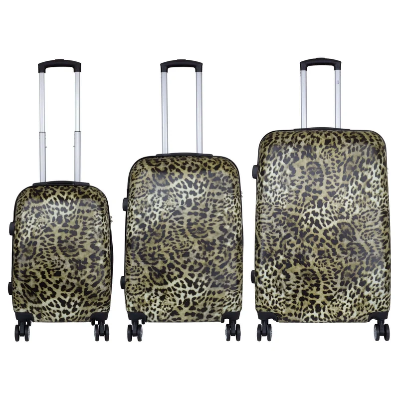 Motivkoffer Design Leopardenfell – Reisekoffer mit Motiv – Hartschale ABS – S M L – leicht & robust