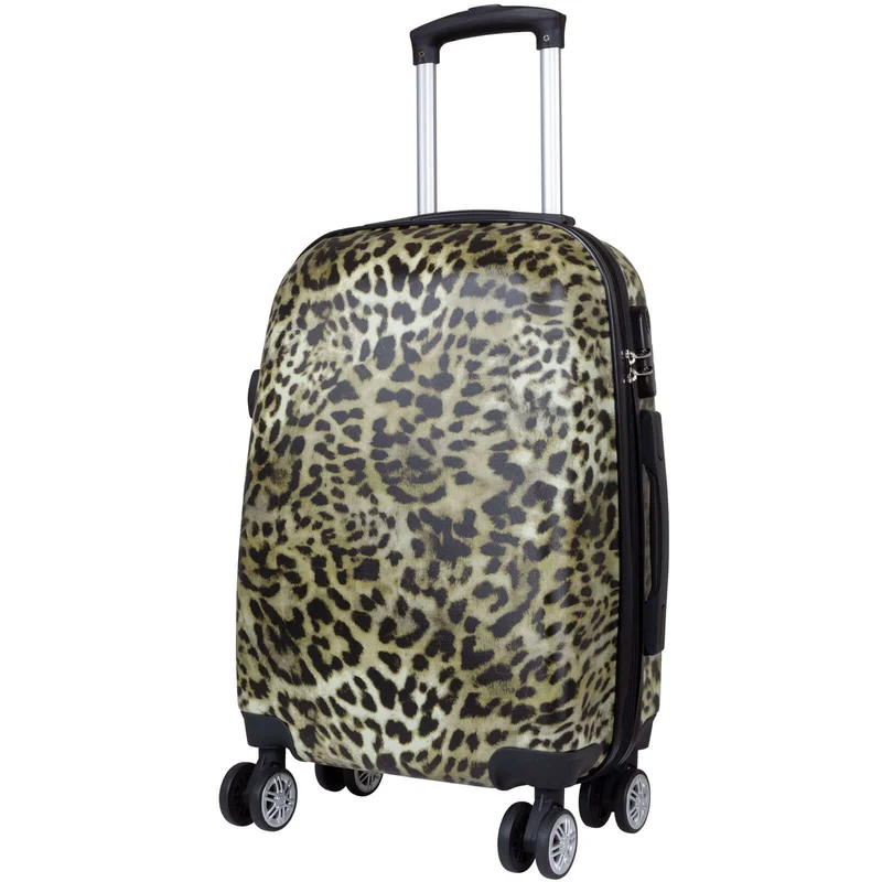 Motivkoffer Design Leopardenfell – Reisekoffer mit Motiv – Hartschale ABS – S M L – leicht & robust