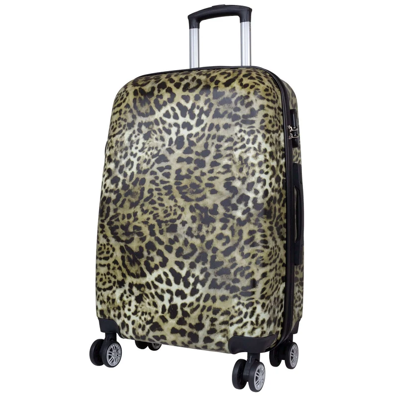 Motivkoffer Design Leopardenfell – Reisekoffer mit Motiv – Hartschale ABS – S M L – leicht & robust
