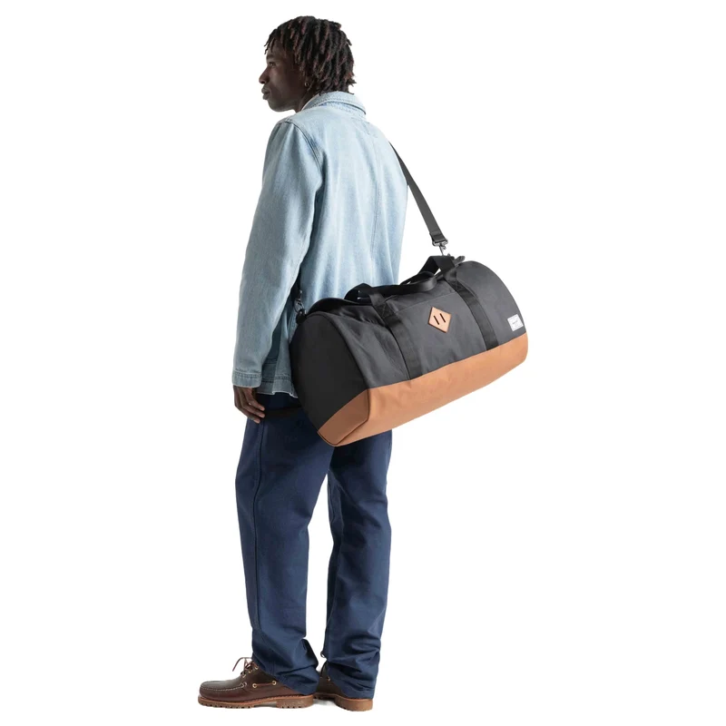 Herschel Heritage Duffle - Reisetasche 52 cm (black/saddle brown)