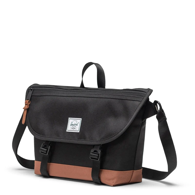 Herschel Cove Messenger - Umhängetasche S 36 cm (black/saddle brown)