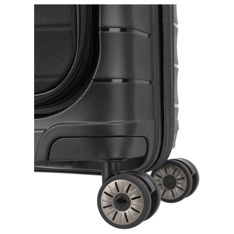Travelite Mooby - 4-Rollen-Kabinentrolley mit Vortasche S 55 cm (black)