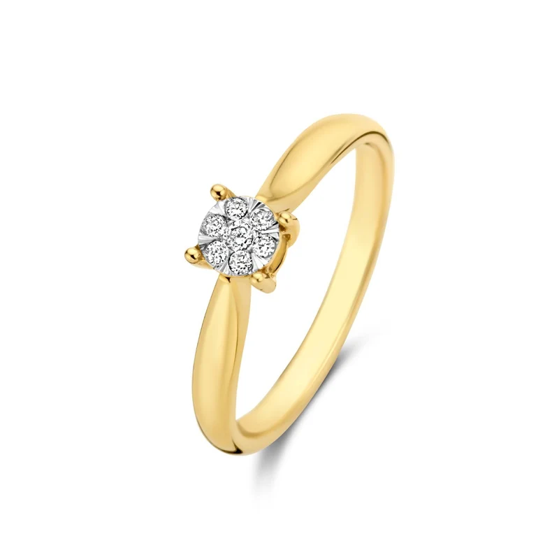 Isabel Bernard De la Paix Hanaé 14 Karat | Gold Ring | Diamant 0.08 Karat | IBD330007-50