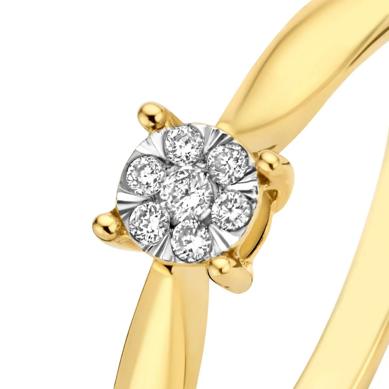 Isabel Bernard De la Paix Hanaé 14 Karat | Gold Ring | Diamant 0.08 Karat | IBD330007-50