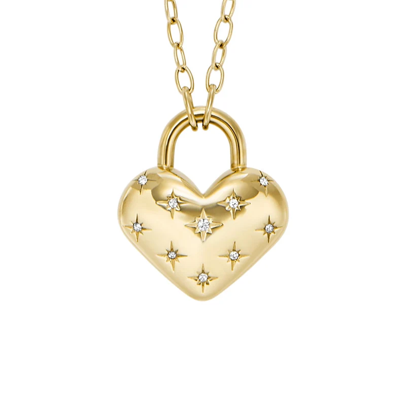 Fossil Sadie Gold Coloured Necklace JF04829710