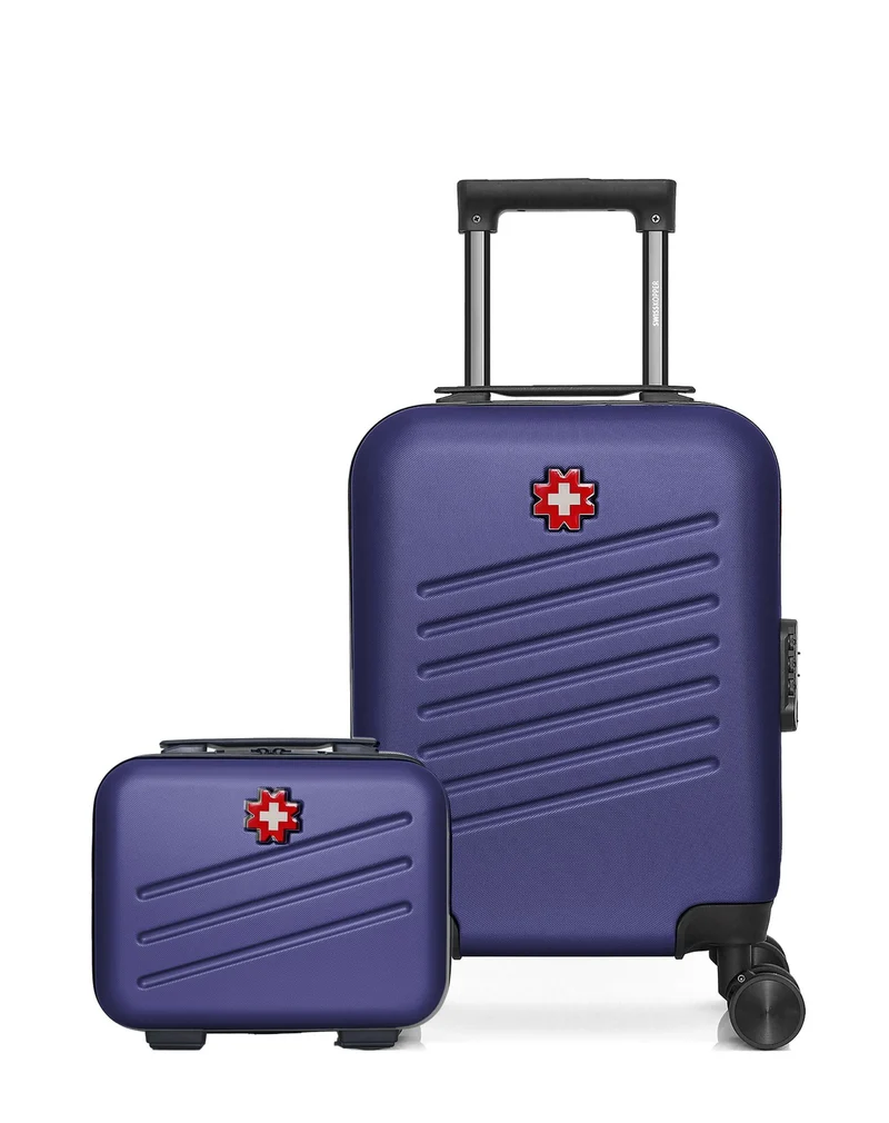 SWISS KOPPER – 2er-Pack: Handgepäck XXS und Kosmetikkoffer ZURICH