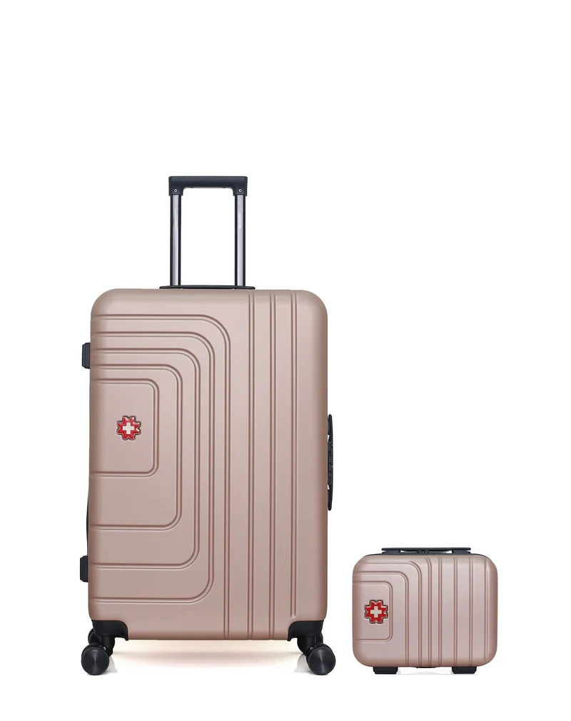 SWISS KOPPER - 2er-Pack: Großer Koffer und Kosmetikkoffer RUTI
