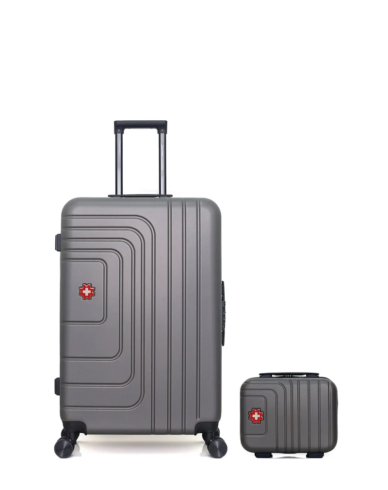 SWISS KOPPER - 2er-Pack: Großer Koffer und Kosmetikkoffer RUTI