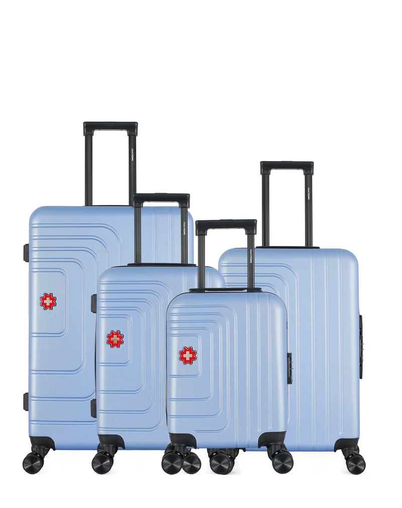SWISS KOPPER – 4er-Pack: Großer Koffer, mittelgroßer Koffer, Handgepäck und Handgepäck XXS RUTI