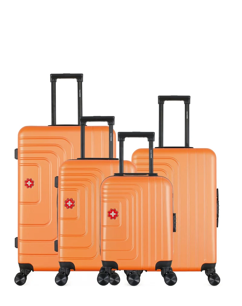 SWISS KOPPER – 4er-Pack: Großer Koffer, mittelgroßer Koffer, Handgepäck und Handgepäck XXS RUTI