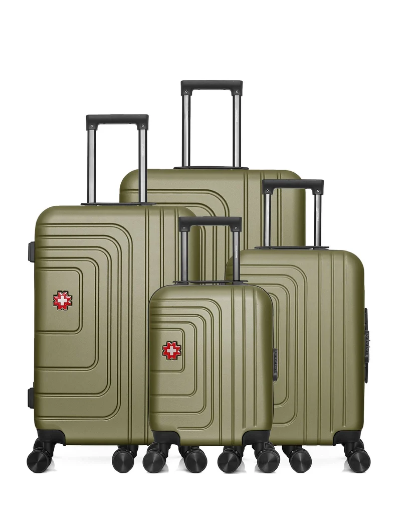 SWISS KOPPER – 4er-Pack: Großer Koffer, mittelgroßer Koffer, Handgepäck und Handgepäck XXS RUTI