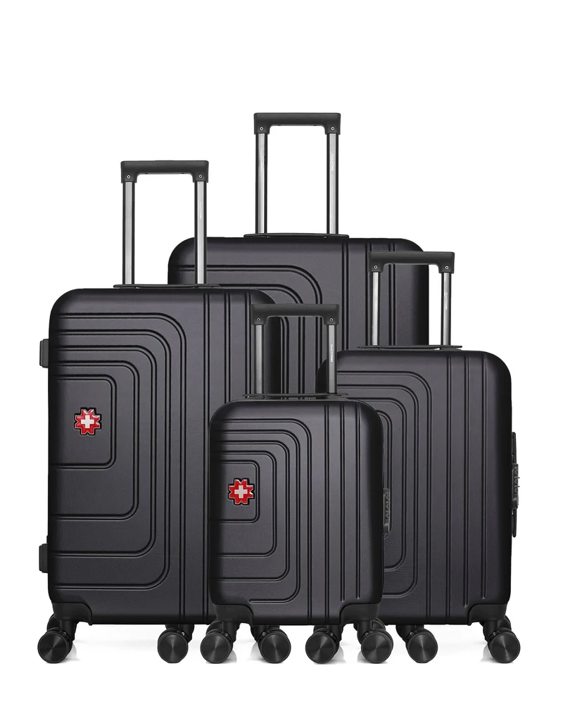 SWISS KOPPER – 4er-Pack: Großer Koffer, mittelgroßer Koffer, Handgepäck und Handgepäck XXS RUTI