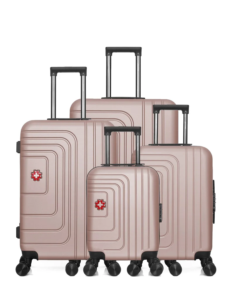 SWISS KOPPER – 4er-Pack: Großer Koffer, mittelgroßer Koffer, Handgepäck und Handgepäck XXS RUTI