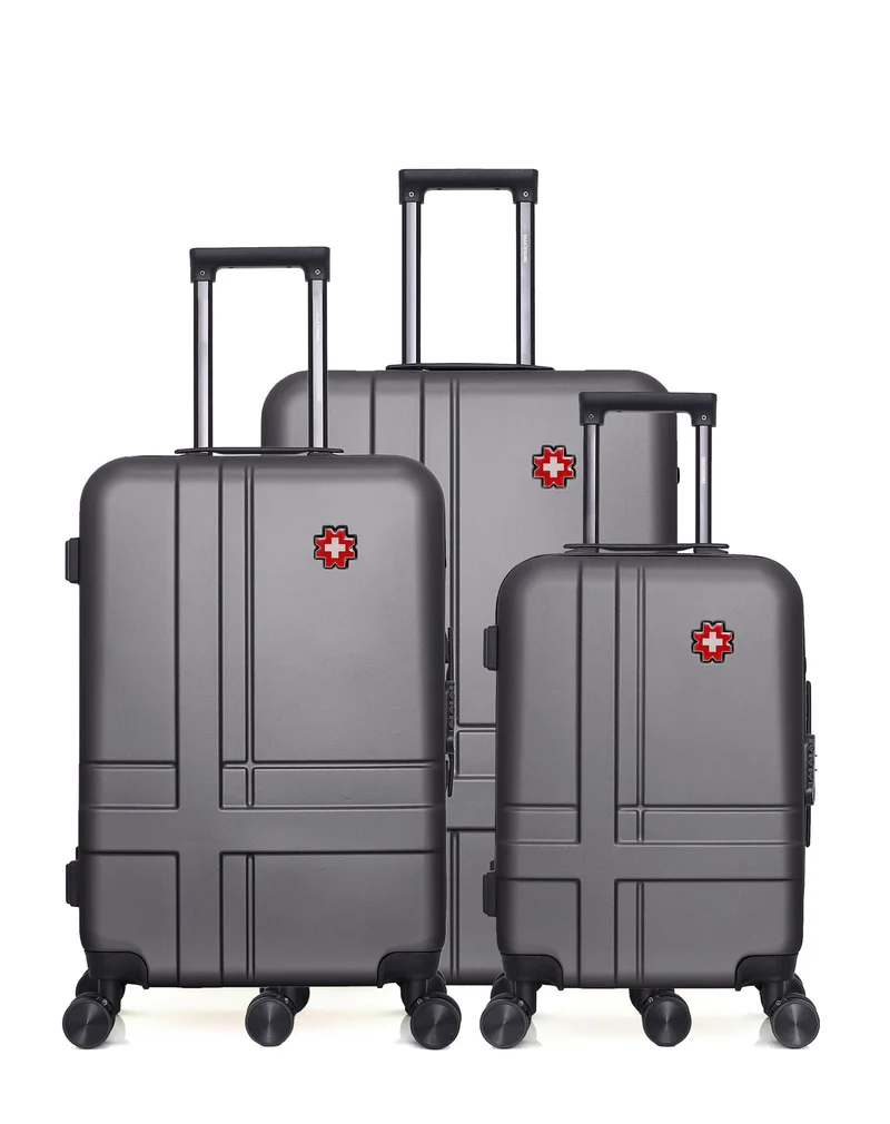 SWISS KOPPER – 3er-Pack: Großer Koffer, mittelgroßer Koffer und Handgepäck USTER