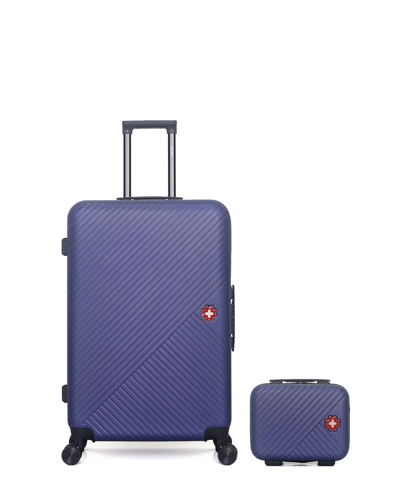 SWISS KOPPER – 2er-Pack: Großer Koffer und Kosmetikkoffer SPIEZ