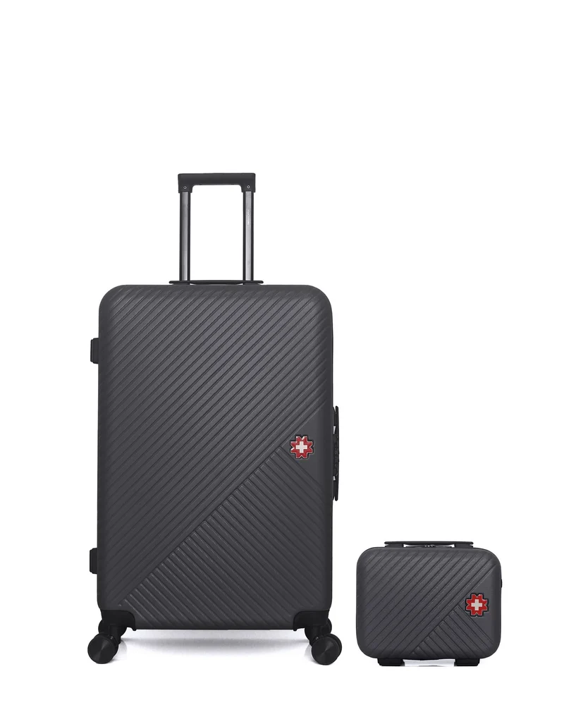 SWISS KOPPER – 2er-Pack: Großer Koffer und Kosmetikkoffer SPIEZ