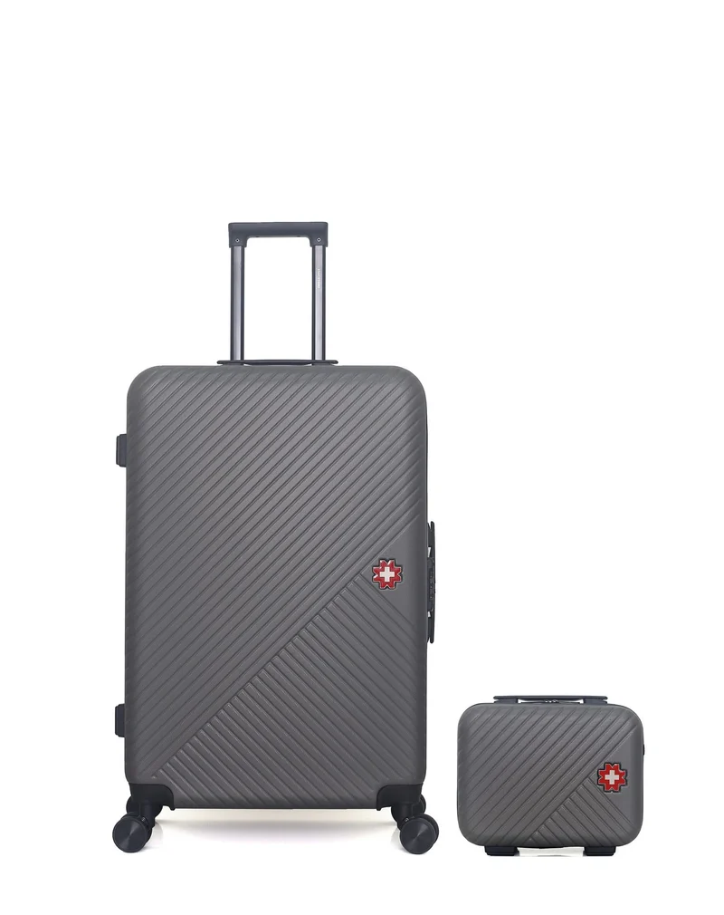 SWISS KOPPER – 2er-Pack: Großer Koffer und Kosmetikkoffer SPIEZ