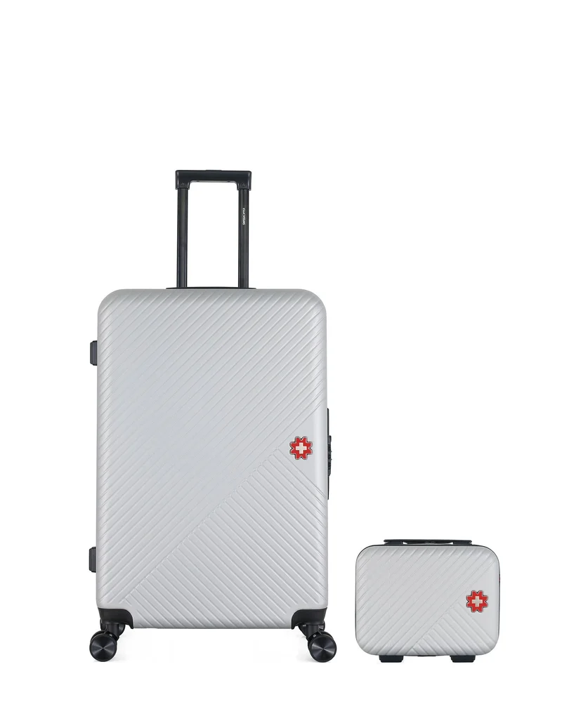 SWISS KOPPER – 2er-Pack: Großer Koffer und Kosmetikkoffer SPIEZ