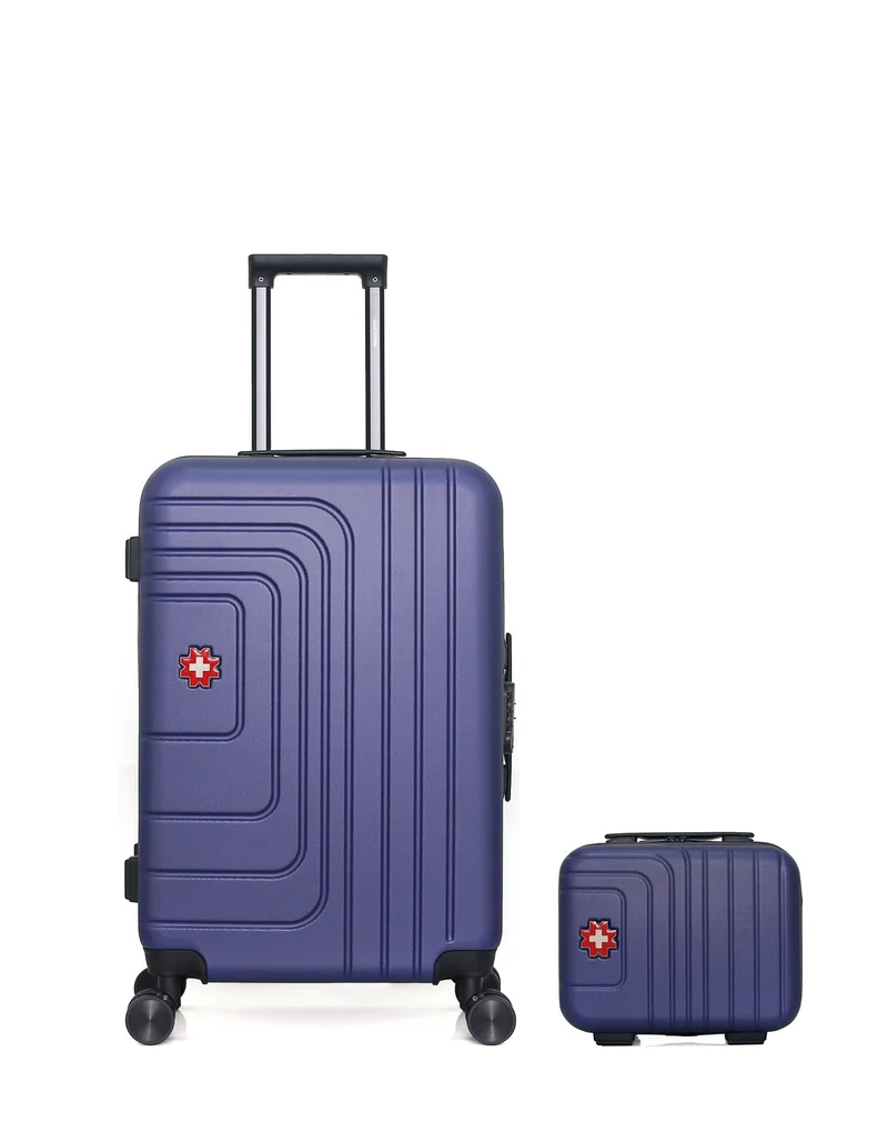 SWISS KOPPER – 2er-Pack: Mittelgroßer Koffer und Kosmetikkoffer RUTI