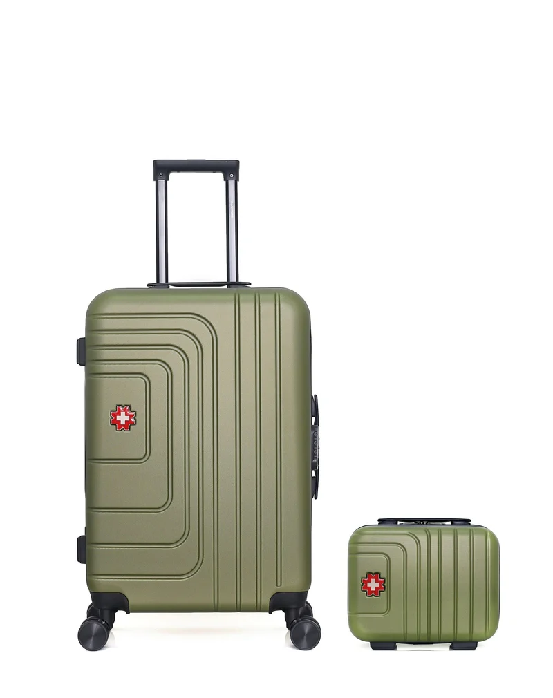 SWISS KOPPER – 2er-Pack: Mittelgroßer Koffer und Kosmetikkoffer RUTI
