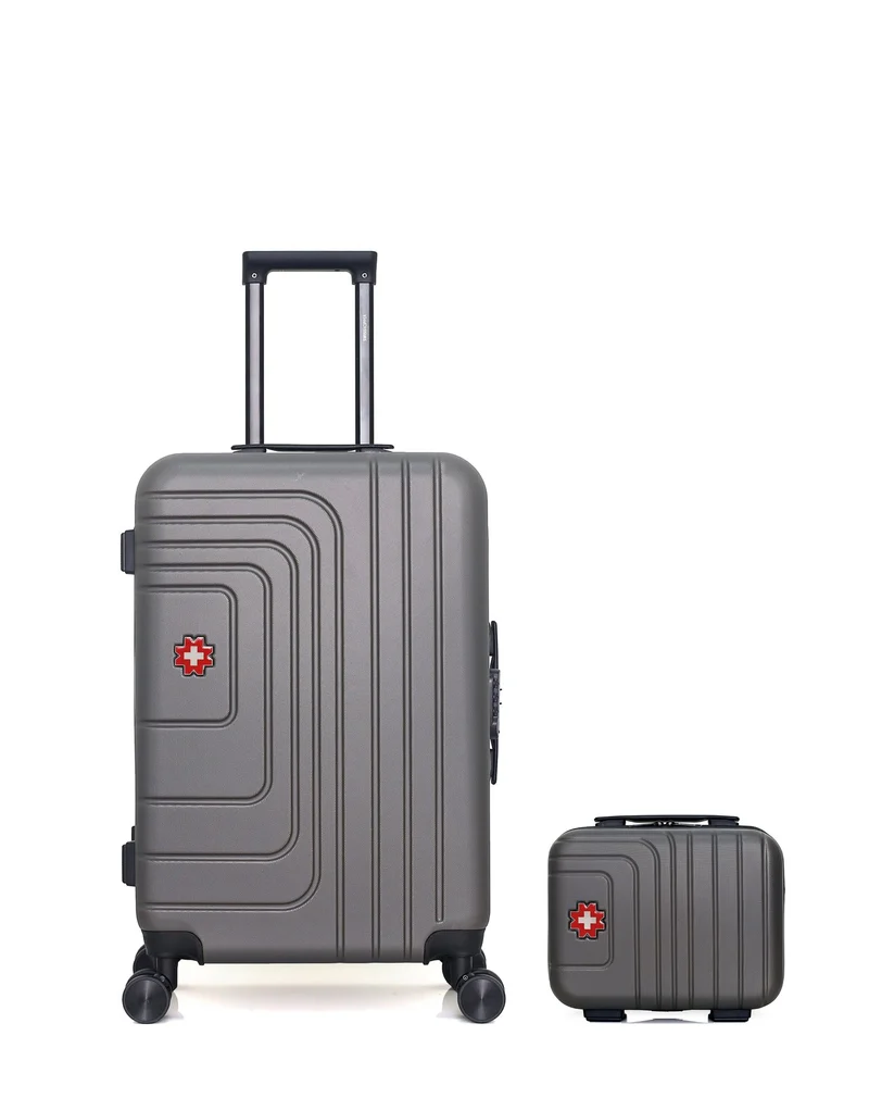 SWISS KOPPER – 2er-Pack: Mittelgroßer Koffer und Kosmetikkoffer RUTI