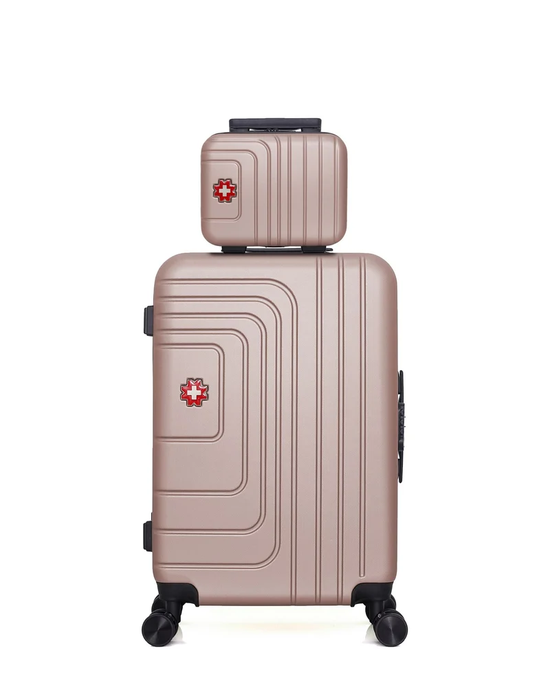 SWISS KOPPER – 2er-Pack: Mittelgroßer Koffer und Kosmetikkoffer RUTI