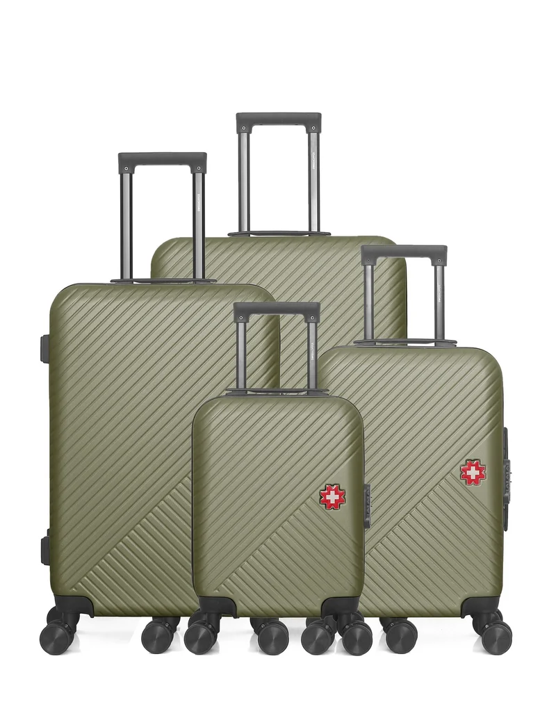 SWISS KOPPER – 4er-Pack: Großer Koffer, mittelgroßer Koffer, Handgepäck und Handgepäck XXS SPIEZ