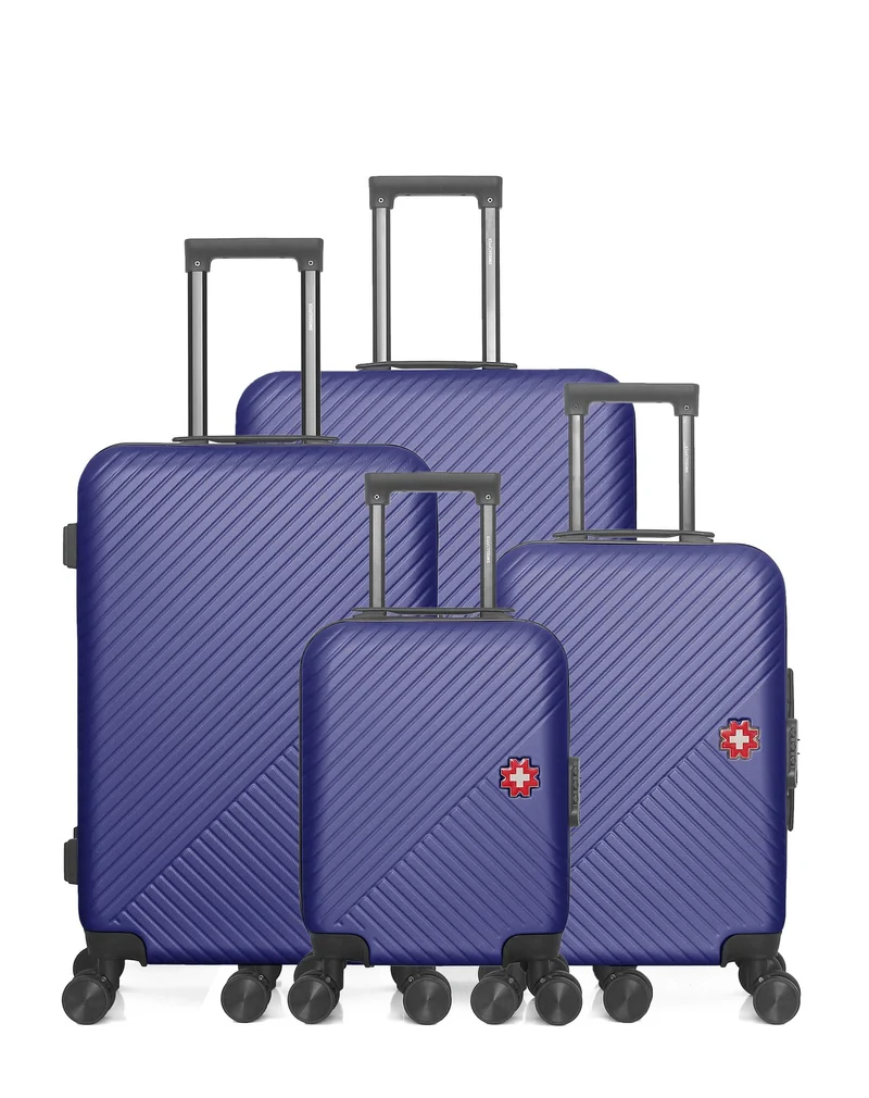 SWISS KOPPER – 4er-Pack: Großer Koffer, mittelgroßer Koffer, Handgepäck und Handgepäck XXS SPIEZ
