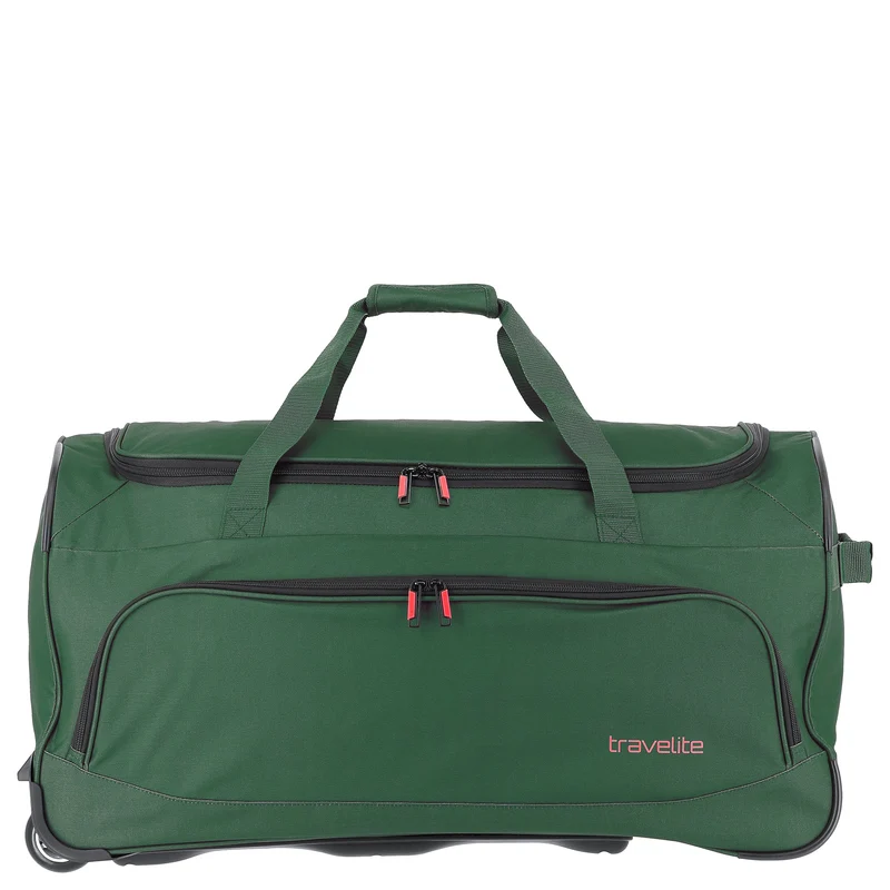 Travelite Basics Fresh - Rollenreisetasche 89L 71 cm (dunkelgrün)