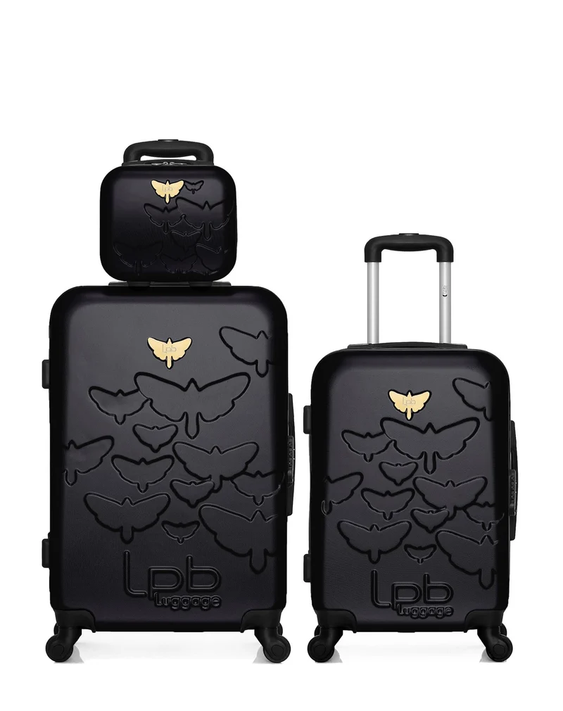 LPB LUGGAGE - 3er-Pack: Mittelgroßer Koffer, Handgepäck und Kosmetikkoffer AELYS