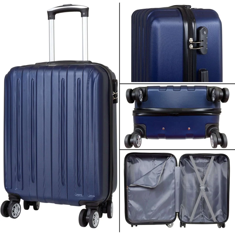 Hartschalen-Koffer & Kofferset 3tlg blau Reisegepäck