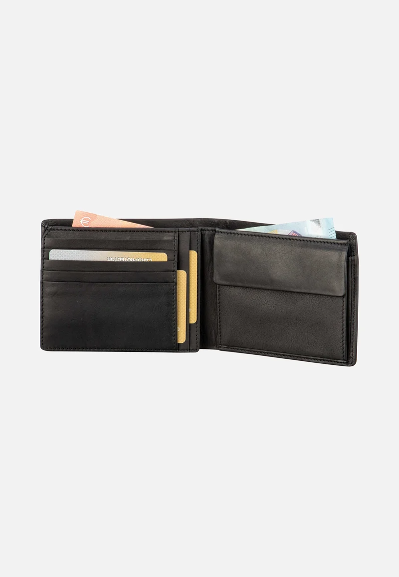 Hundsbach Galbert Billfold H10 Black - Portemonnaie