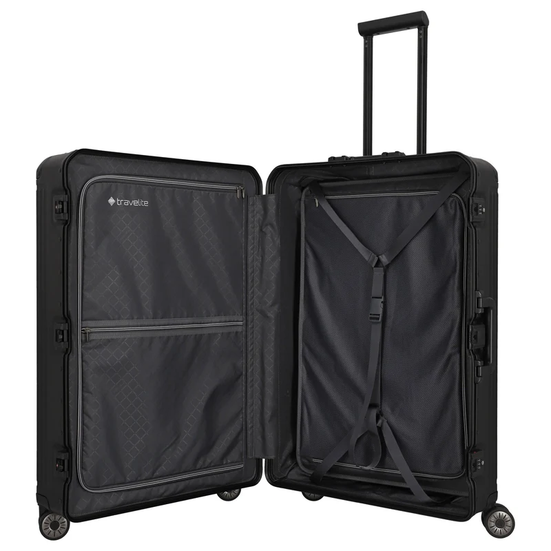 Travelite Next - 4-Rollen-Trolley L 77 cm (black)