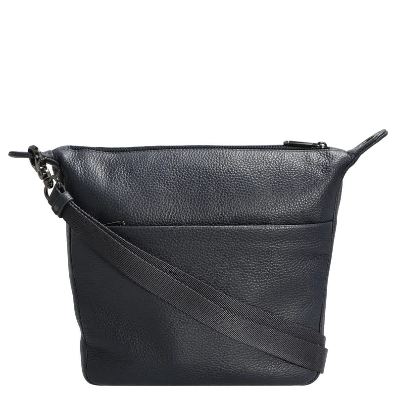 Mandarina Duck Mellow Leather - Schultertasche 28 cm (dress blue)