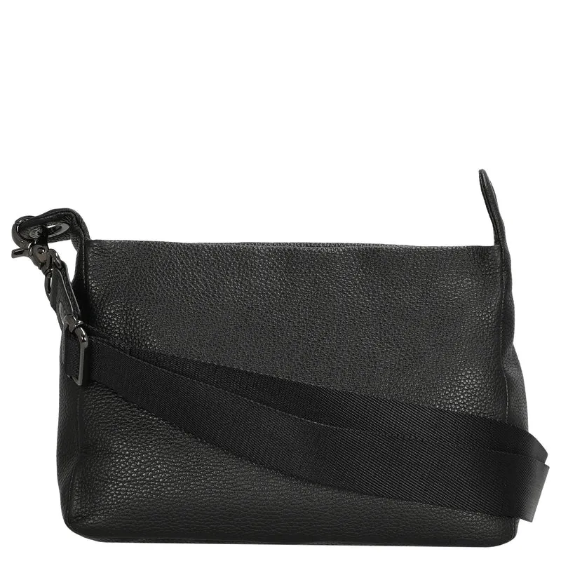 Mandarina Duck Mellow Leather - Umhängetasche 36 cm (nero)