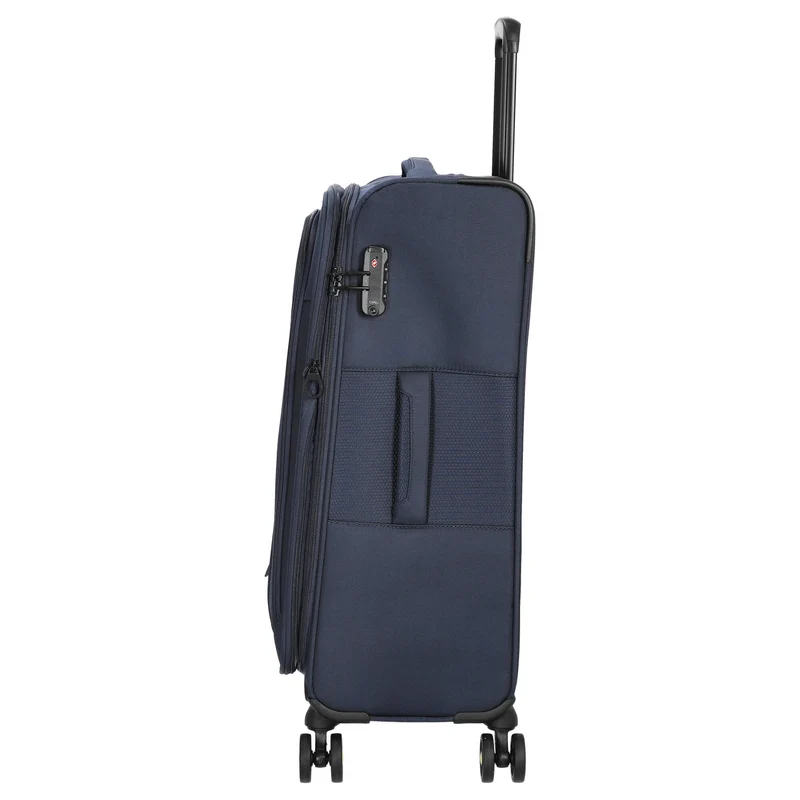 D&N Travel Line 9704 - 4-Rollen-Trolley M 68 cm erw. (dark blue)