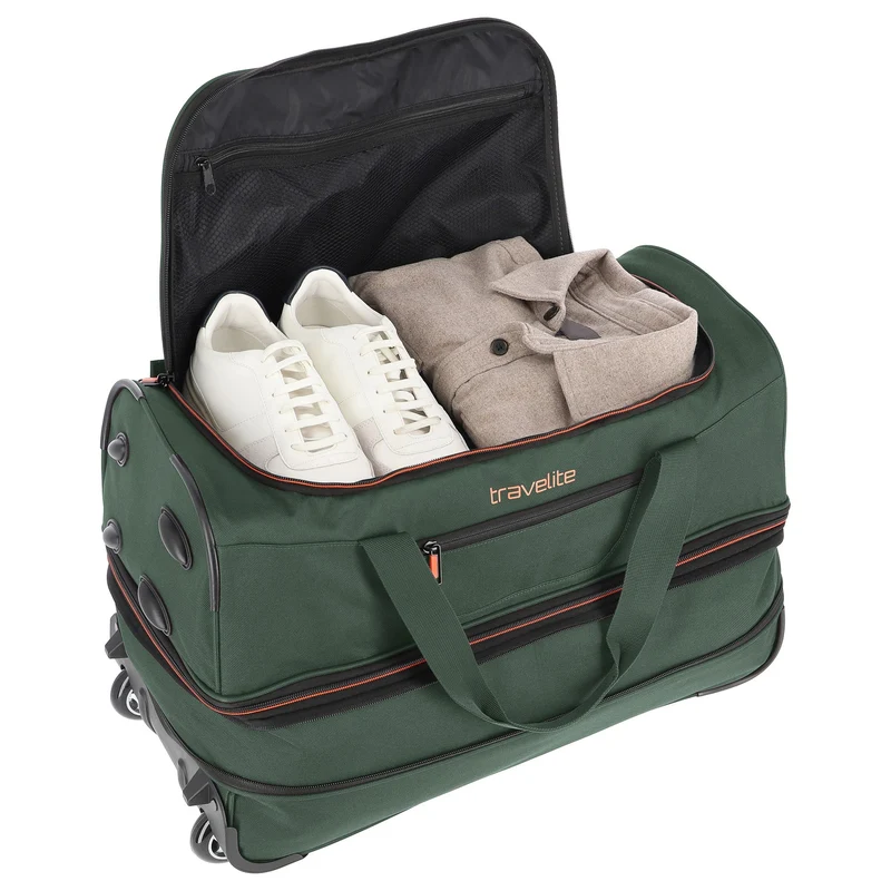 Travelite Basics - Rollenreisetasche 51/64L 55 cm erw. (dunkgrün)
