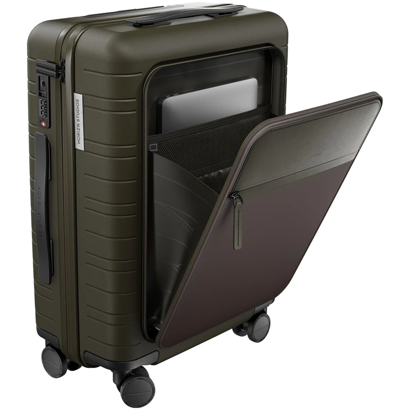 Horizn Studios M5 Essential - 4-Rollen-Kabinentrolley mit Vortasche S 55 cm (dark olive)