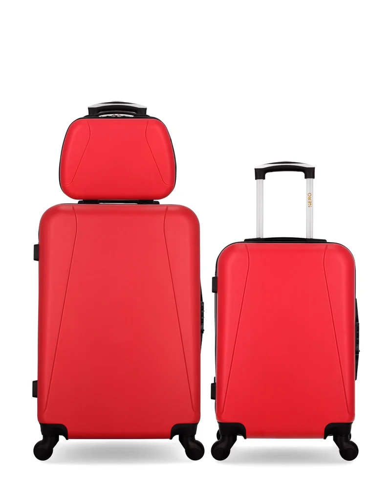 HERO – 3er-Pack: Mittelgroßer Koffer, Handgepäck und Kosmetikkoffer LANZAROTE