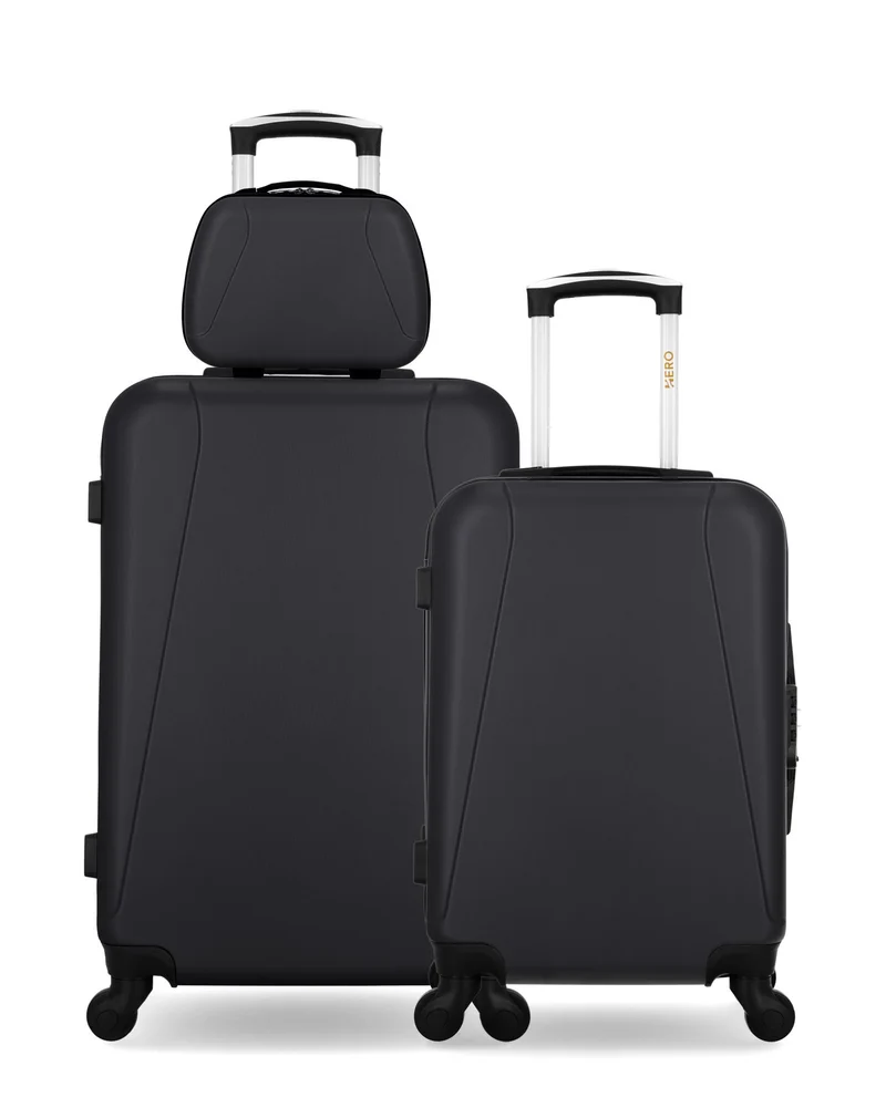 HERO – 3er-Pack: Mittelgroßer Koffer, Handgepäck und Kosmetikkoffer LANZAROTE