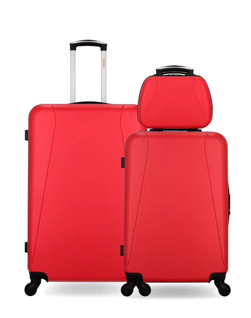 HERO – 3er-Pack: Großer Koffer, mittelgroßer Koffer und Kosmetikkoffer LANZAROTE