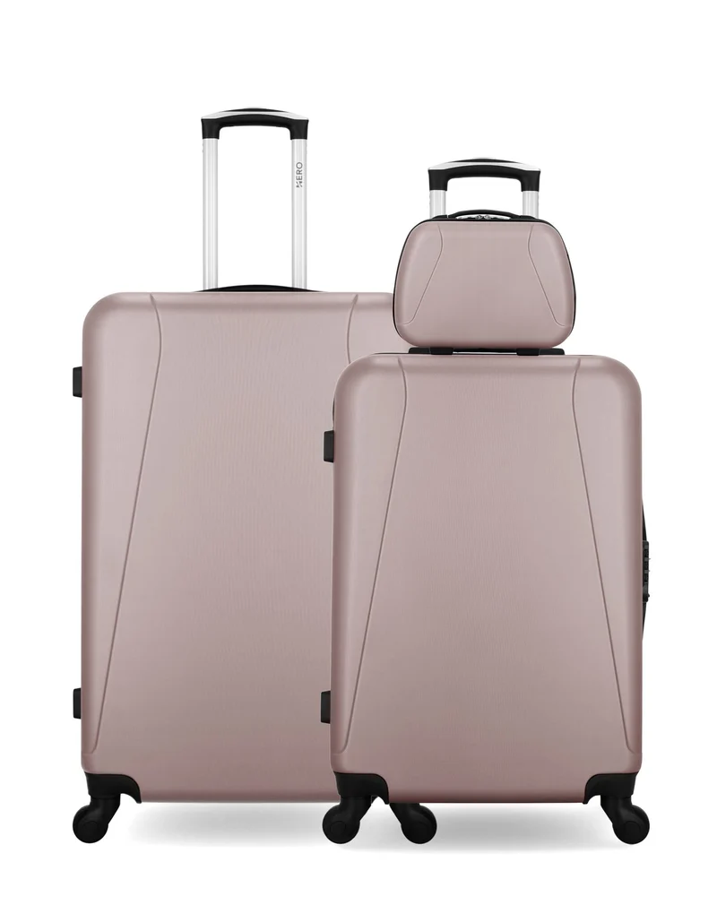 HERO – 3er-Pack: Großer Koffer, mittelgroßer Koffer und Kosmetikkoffer LANZAROTE